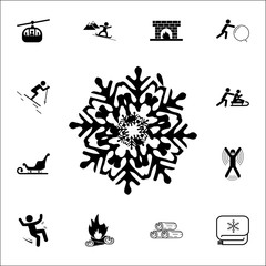snowflake icon. Set of elements Christmas Holiday or New Year icons. Winter time premium quality graphic design collection icons for websites, web design