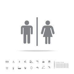 wc toilet sign icon