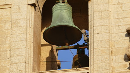 Obraz premium church bell old town street Malta