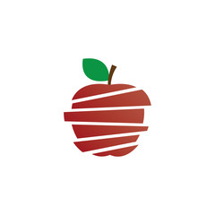 Apple slash logo design vector