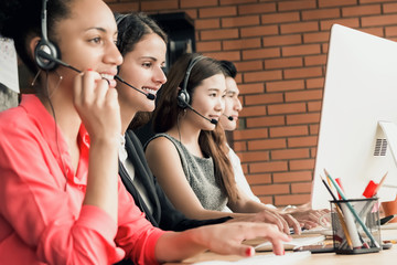 International call center telemarketing customer service agent teams