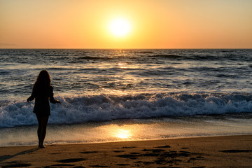 Fototapeta na wymiar Sunset at Oxnard Beach Park