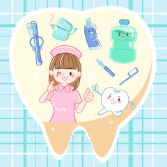 tooth with health concept
