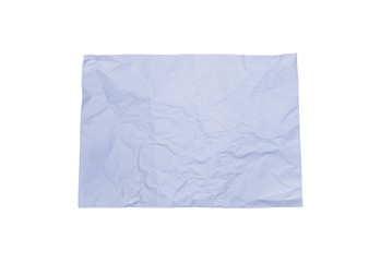 crumpled colour paper on white background