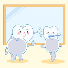 cartoon health tooth