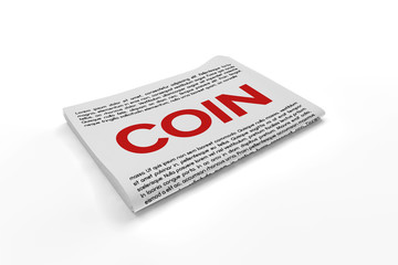 Coin on Newspaper background