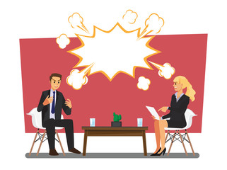 Business people arguing  ,Vector illustration cartoon character.