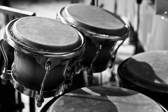  Fragment of bongs closeup in black and white tones