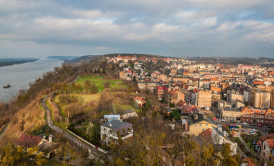 Fototapeta premium Aerial View. Picturesque cityscape of Grudziadz. Poland
