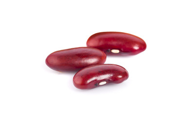 Red beans isolated on white background