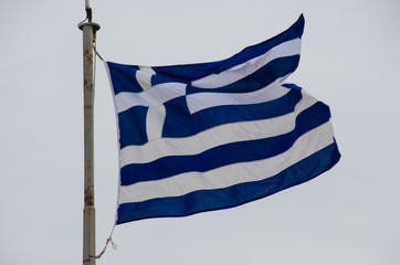 Greek Flag at the Acropolis
