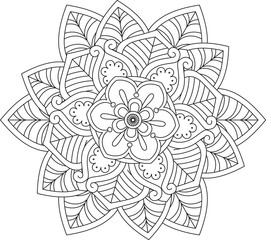 mandala-Flower Mandala. Vintage decorative elements. Oriental pattern, vector illustration-Beautiful mandala desing flower design .