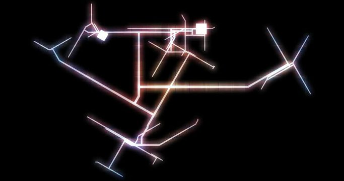 City Map of a Fictional Town Roads and Streets