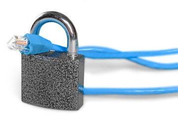 Padlock with Ethernet Cable