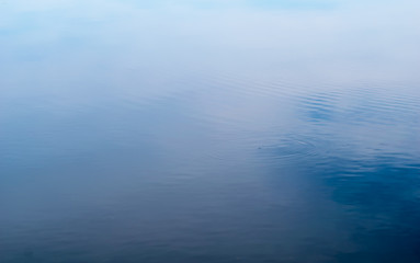 Reflection of blue sky with cloud on water,abstract background.
