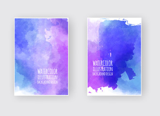 Watercolor design banners