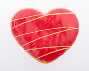 Donut, Heart Shaped Pastry on background