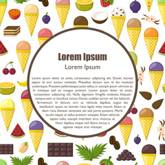 Vector cartoon ice cream background