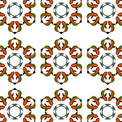 Fun colourful flower in seamless pattern for baby