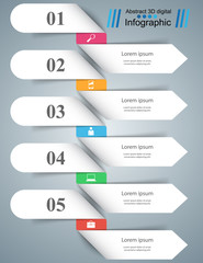 Abstract 3D digital illustration Infographic.