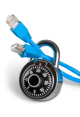 Padlock with Ethernet Cable