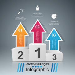 Pedestal for winners - business infographic.