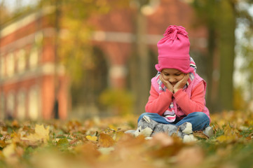 pretty little girl resting 