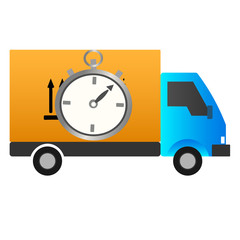 Delivery truck icon image isolated