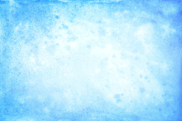 Watercolor abstract hand drawn artistic background. Imitation of snow. Perfect for winter design of the new year and Christmas cards, invitations, greetings.