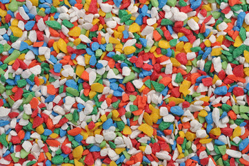 Colorful small chips of marble