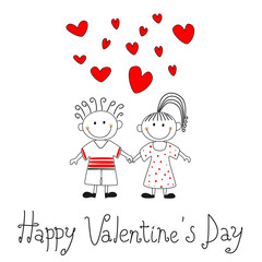 Vector illustration of a couple in love