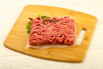 Raw minced beef meat