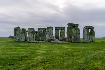 Stonehenge an ancient prehistoric stone monument near Salisbury, Wiltshire, UK. in England
