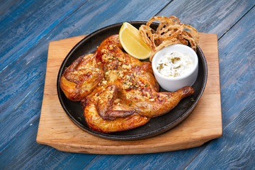 roasted chicken with sauce