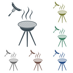Barbecue sausage icon