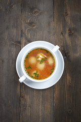 soup with meatballs