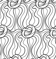 Vector floral background of drawn lines