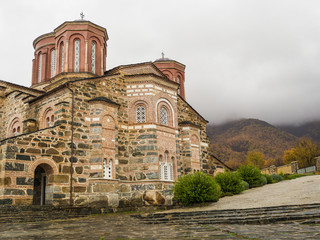 Fototapeta na wymiar KERKINI, GREECE- 02.12.2017: Monastery of Timios Prodromos in north Greece in autumn