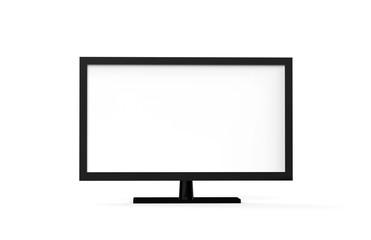 Modern Monitor Screen, TV On Isolated White Background, 3D Illustration 