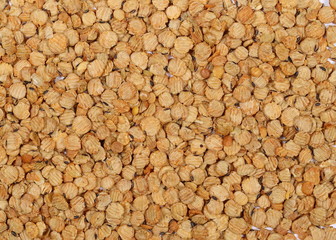 Soybean flakes background and texture