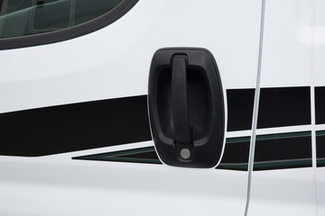SUV door handle of a van or campervan