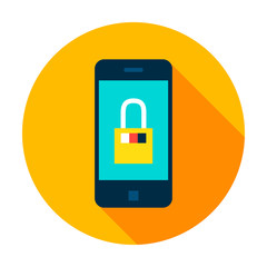 Mobile Secure Circle Icon