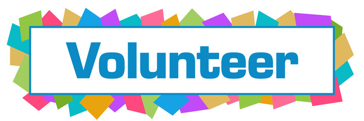Volunteer Colorful Random Shapes Horizontal 