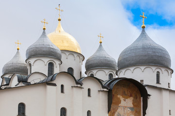 St. Sophia Cathedral in summer day, Novgorod