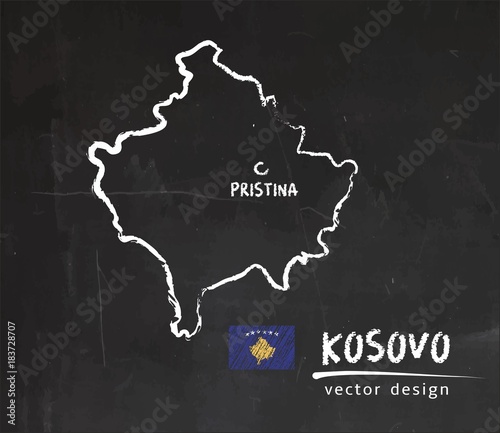 Kosovo Map Vector Drawing On Blackboard Stock Image And Royalty Free   500 F 183728707 O7PaM1IaFbHroo4MsSmz8zSfakG5KfUY 