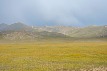 Green yellow valley, Kyrgyzstan