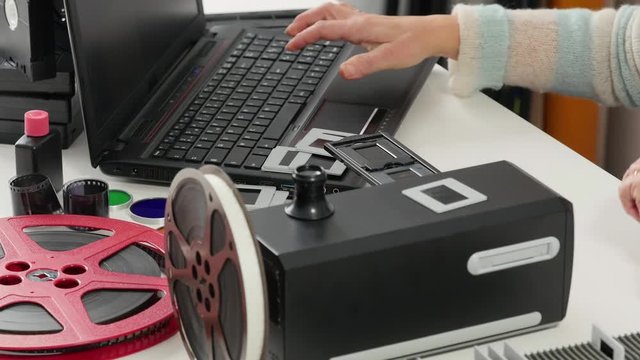 Scan slides to transform into digital data