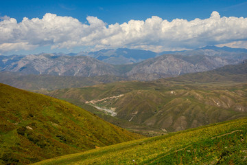 Naklejka na ściany i meble Scenic kyrgyz mountains