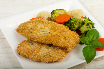 Chicken with sesame seeds