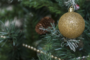 Close-Up Of Christmas Tree Decoration Indoors